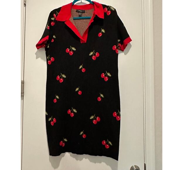 cherry print sweater dress EUC - Picture 1 of 8